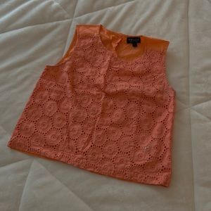 Topshop Circle Lace High Neck Tank